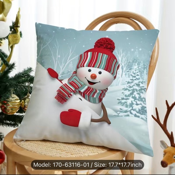 1pc Merry Christmas, Happy New Year Home Decor Cushion Cover Throw Pillowcase B8 - Picture 2 of 4